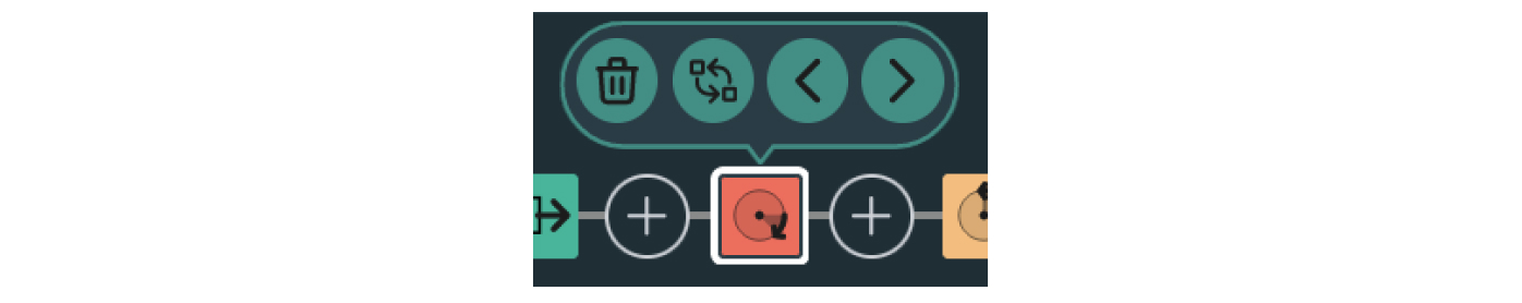 Weavly action blocks edit menu Weavly action blocks edit menu